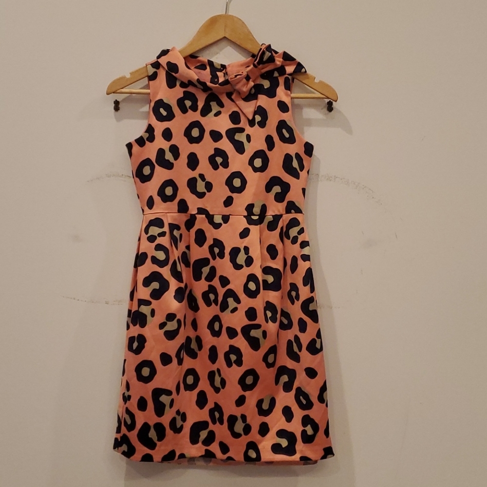 Girls size 12 Janie and Jack leopard print dress